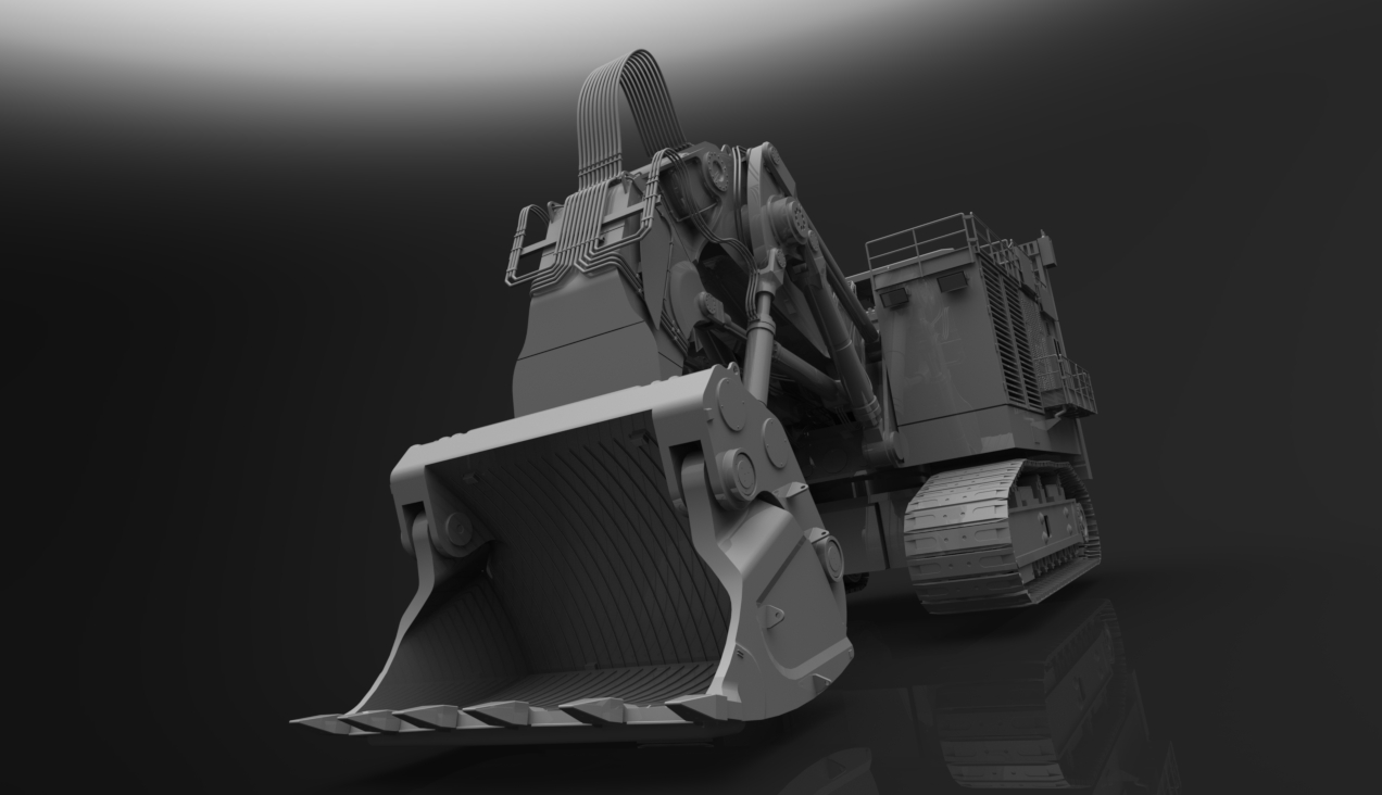 Caterpillar CAT 6021B大型挖掘机造型3D建模图纸 Solidworks设计